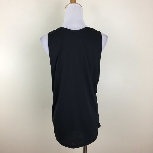 PUMA Black Silver Glittery Large Logo Print Wide Armhole DRY CELL Tank Top - Picture 9 of 9